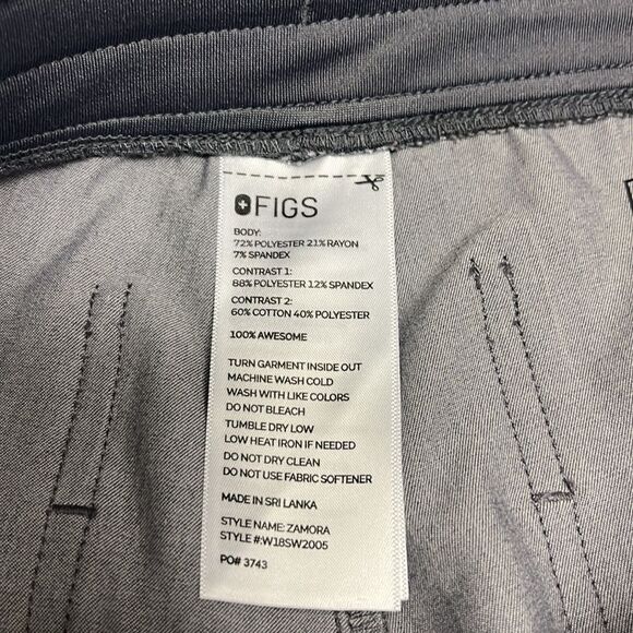FIGS Heather Grey High Waisted Jogger Medical Scrub Pull-On Cargo Pant-XS - Picture 15 of 16